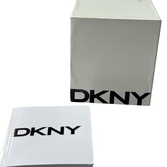 DKNY NY.8072 Stainless Steel Quartz Analog Women's Watch croc leather band NEW - Picture 10 of 11
